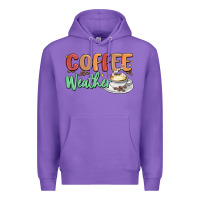 Purple coffee weather Premium Hoodie - MaliasSmallBusiness