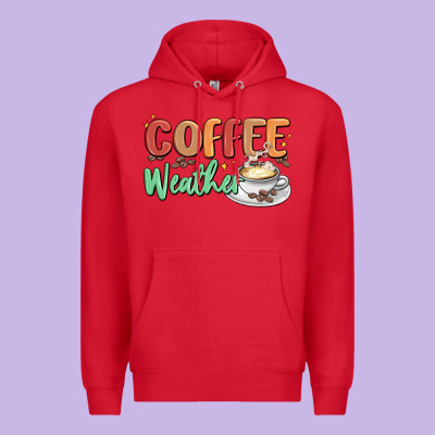Coffee Weather Premium Hoodie Designed By Maliassmallbusiness