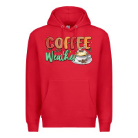 Red coffee weather Premium Hoodie - MaliasSmallBusiness