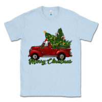 Dusty Blue merry christmas baby sheep trees with truck Classic Tee - RanaPortraitStore