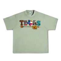 Oil Green texas with arrow and sunflowers Urban Heavy Tee - Artiststas