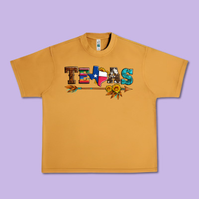 Texas With Arrow And Sunflowers Urban Heavy Tee Designed By Artiststas
