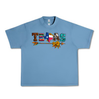 Pebble Blue texas with arrow and sunflowers Urban Heavy Tee - Artiststas