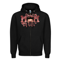 Black mom of both messy bun Zipper Hoodie - Zillion Design Studio