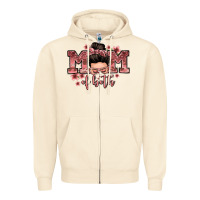 Sandshell mom of both messy bun Zipper Hoodie - Zillion Design Studio