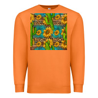 Carrot sunflower and cactus seamless pattern Premium Sweatshirt - BundleAndBundleShop