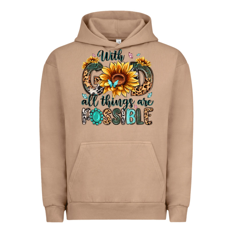 With God All Things Are Possible Malias Urban Hoodie by MaliasSmallBusiness | Teevron