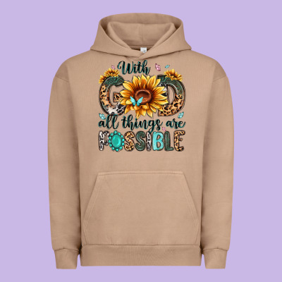 With God All Things Are Possible Malias Urban Hoodie Designed By Maliassmallbusiness