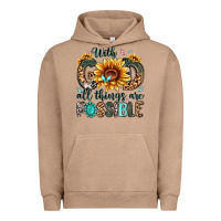 Pigment Burro with god all things are possible malias Urban Hoodie - MaliasSmallBusiness