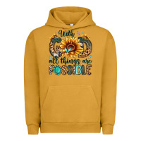 Pigment Peanut Butter with god all things are possible malias Urban Hoodie - MaliasSmallBusiness