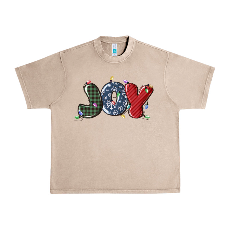 Joy Christmas Lights Urban Heavy Tee by MaliasSmallBusiness | Teevron