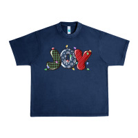 Navy joy christmas lights Urban Heavy Tee - MaliasSmallBusiness