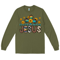 Army Green let me tell you about my jesus Long Sleeve Tee - Zillion Design Studio