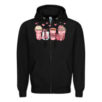 Black mother's day floral coffee cups Zipper Hoodie - Zillion Design Studio