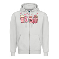 Dove Grey mother's day floral coffee cups Zipper Hoodie - Zillion Design Studio