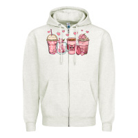 Oatmeal Heather mother's day floral coffee cups Zipper Hoodie - Zillion Design Studio