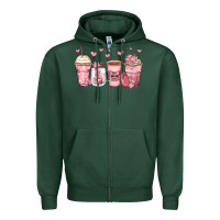 Sports Green mother's day floral coffee cups Zipper Hoodie - Zillion Design Studio