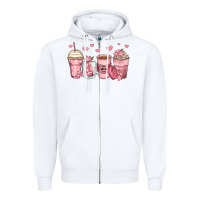 White mother's day floral coffee cups Zipper Hoodie - Zillion Design Studio
