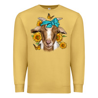 Antique Gold sunflower bandana goat Premium Sweatshirt - Jasminsmagicworld