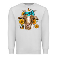 Dove Grey sunflower bandana goat Premium Sweatshirt - Jasminsmagicworld