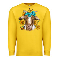 Lemon sunflower bandana goat Premium Sweatshirt - Jasminsmagicworld