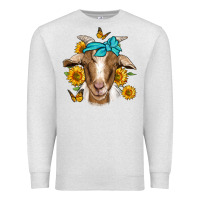 Oatmeal Heather sunflower bandana goat Premium Sweatshirt - Jasminsmagicworld