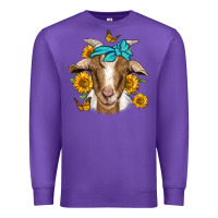Purple sunflower bandana goat Premium Sweatshirt - Jasminsmagicworld