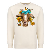 Sandshell sunflower bandana goat Premium Sweatshirt - Jasminsmagicworld