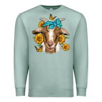 Seafoam sunflower bandana goat Premium Sweatshirt - Jasminsmagicworld