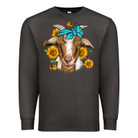 Smoke sunflower bandana goat Premium Sweatshirt - Jasminsmagicworld