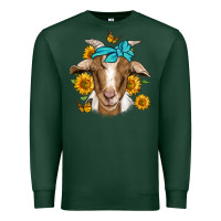 Sports Green sunflower bandana goat Premium Sweatshirt - Jasminsmagicworld