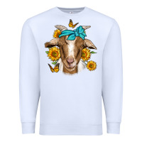 White sunflower bandana goat Premium Sweatshirt - Jasminsmagicworld