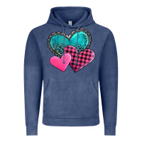 Vintage Denim valentine's day hearts Vintage Hoodie - AdoDesignShop