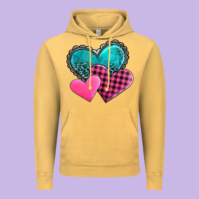 Valentine's Day Hearts Vintage Hoodie Designed By Adodesignshop