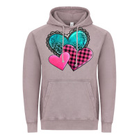 Vintage Zinc valentine's day hearts Vintage Hoodie - AdoDesignShop