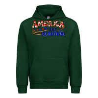 Forest Green America the beautiful Urban Hoodie - NancyCooperArtShop