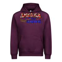 Mauve Wine America the beautiful Urban Hoodie - NancyCooperArtShop