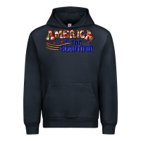 Navy America the beautiful Urban Hoodie - NancyCooperArtShop
