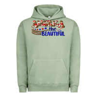 Pigment Oil Green America the beautiful Urban Hoodie - NancyCooperArtShop