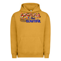 Pigment Peanut Butter America the beautiful Urban Hoodie - NancyCooperArtShop