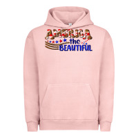 Pigment Salmon America the beautiful Urban Hoodie - NancyCooperArtShop