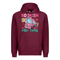 Burgundy bookish girlie express Premium Hoodie - MaliasSmallBusiness