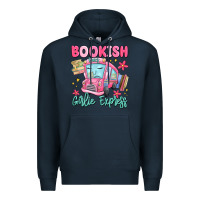 Navy bookish girlie express Premium Hoodie - MaliasSmallBusiness