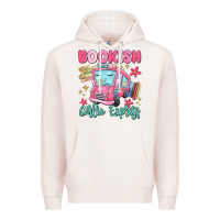 Pale Pink bookish girlie express Premium Hoodie - MaliasSmallBusiness