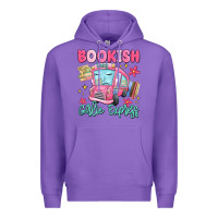 Purple bookish girlie express Premium Hoodie - MaliasSmallBusiness