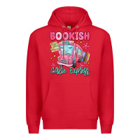 Red bookish girlie express Premium Hoodie - MaliasSmallBusiness