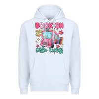 White bookish girlie express Premium Hoodie - MaliasSmallBusiness