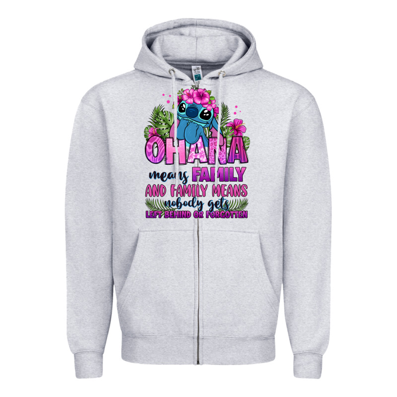 Ohana Means Family Zipper Hoodie by Zillion Design Studio | Teevron