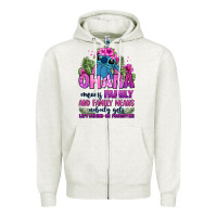 Oatmeal Heather ohana means family Zipper Hoodie - Zillion Design Studio