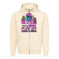 Sandshell ohana means family Zipper Hoodie - Zillion Design Studio